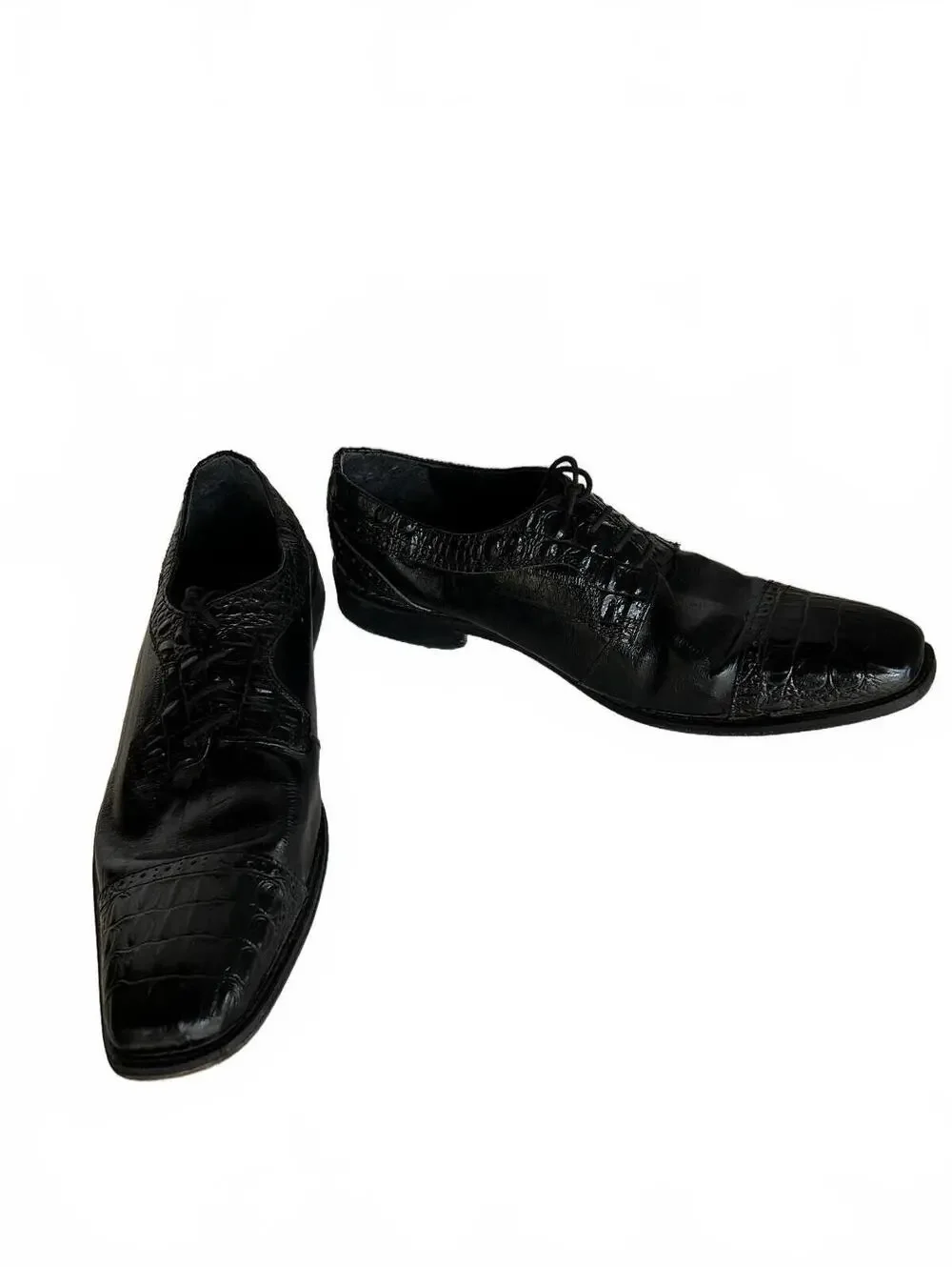 Stacy Adams Esposito Black Croc Leather Dress Shoes Men 12